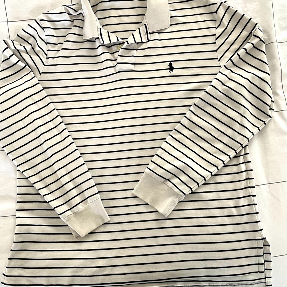 Men’s Polo knit jersey L striped